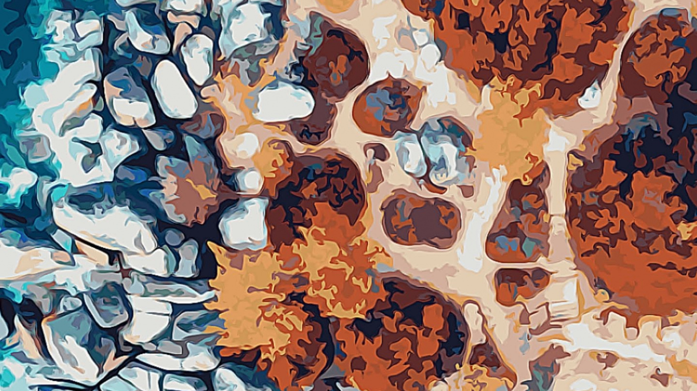 Обои Google, Google Pixel 4, вода, пиксель 4, синий в разрешении 1366x768