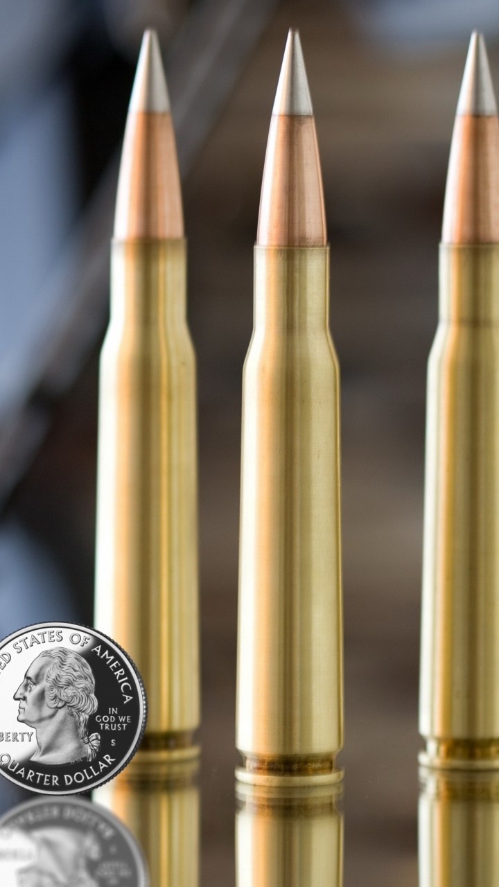 Обои боеприпасы, огнестрельное оружие, пулемет, снайперская винтовка, пуля в разрешении 720x1280