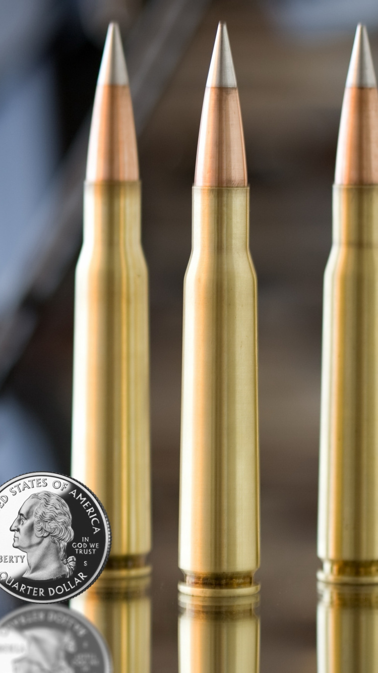 Обои боеприпасы, огнестрельное оружие, пулемет, снайперская винтовка, пуля в разрешении 750x1334