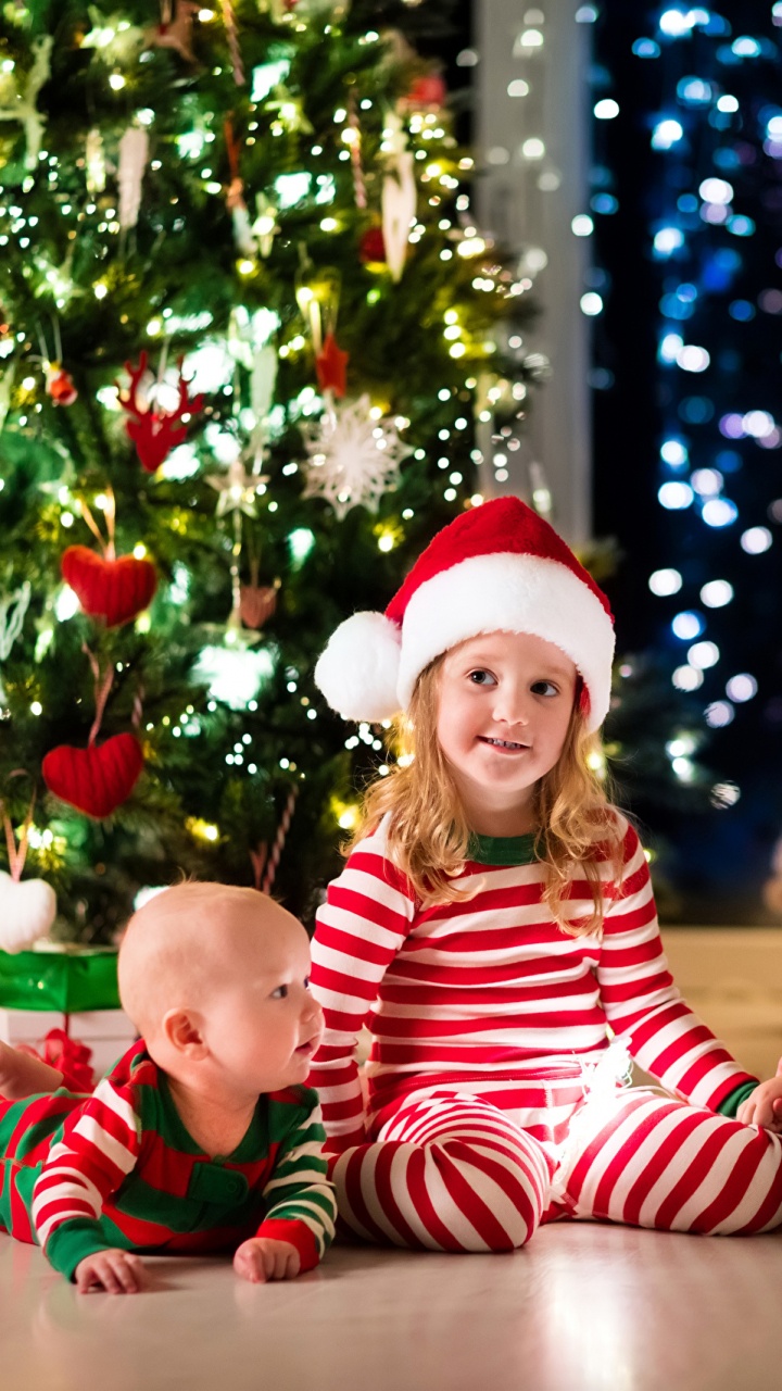 Обои елка, Рождественский день, Рождественские украшения, Рождество, рождественский орнамент в разрешении 720x1280