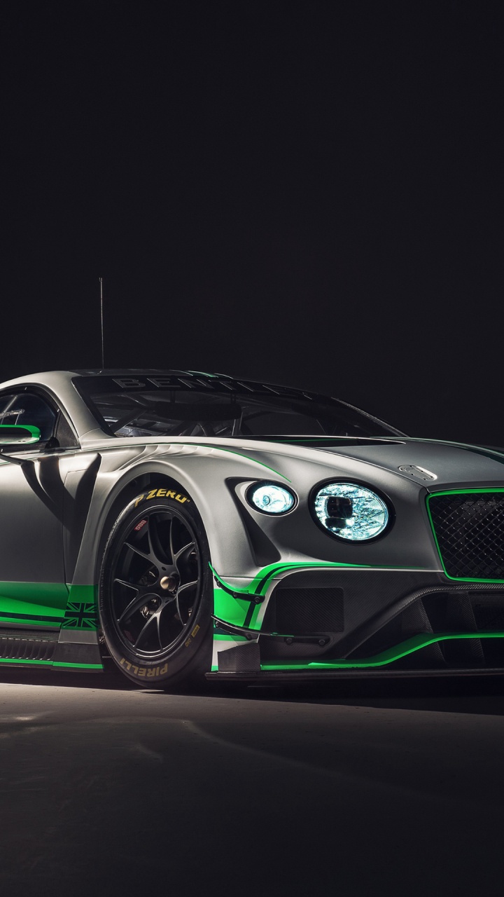 Обои Bentley Continental GT3, bentley continental gt, компания Bentley летающая шпора, Бентли, легковые автомобили в разрешении 720x1280