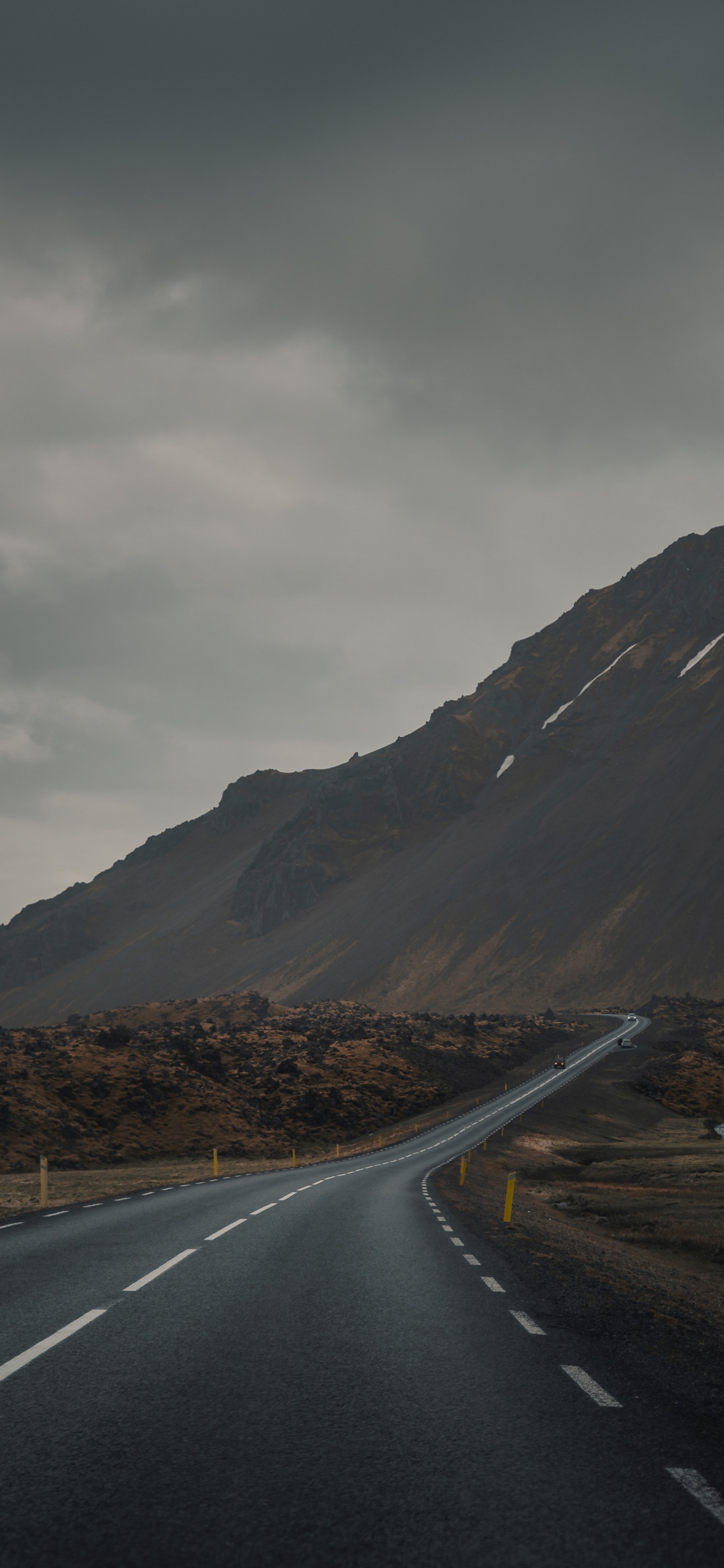 Обои облако, дорога, нагорье, горный рельеф, гора в разрешении 1242x2688