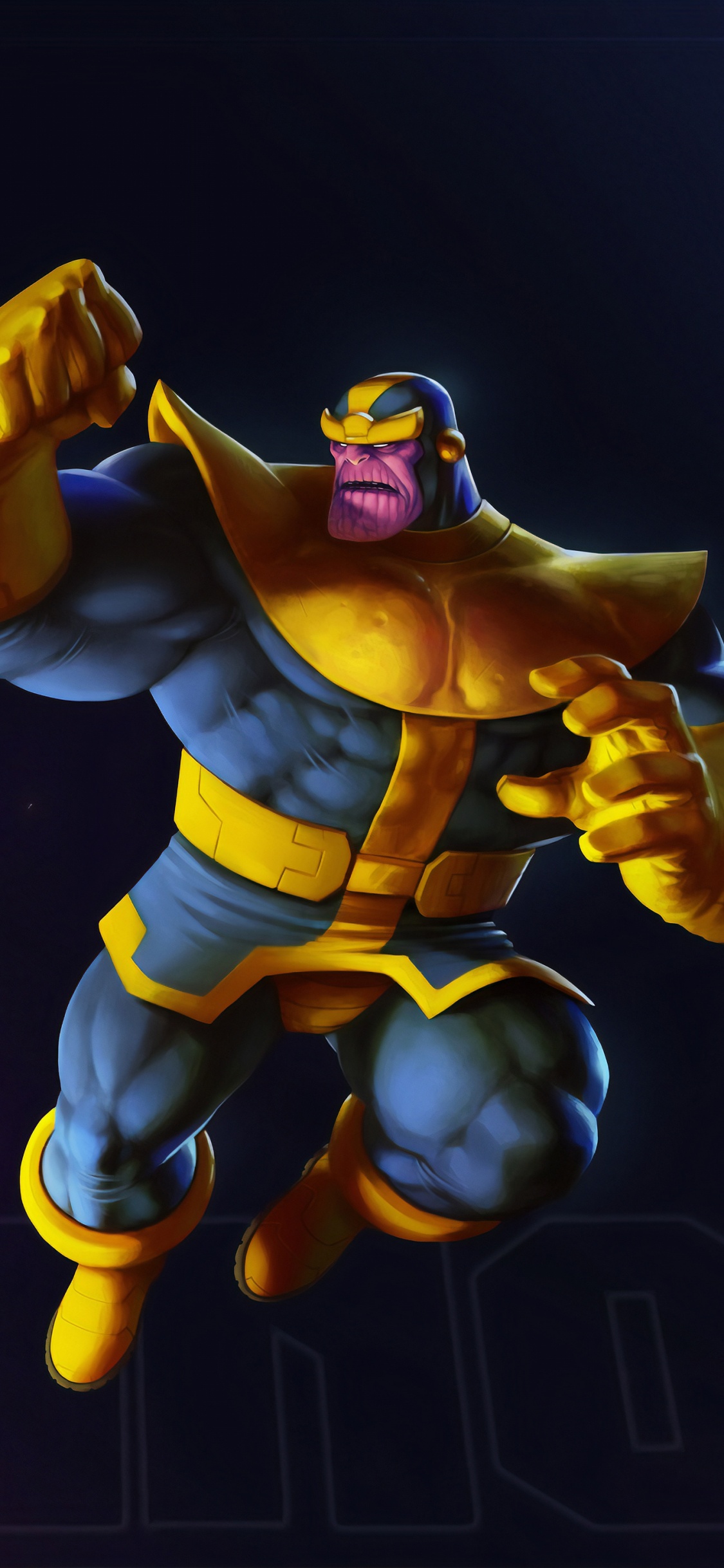 Обои Танос, комиксы Марвел, арт, фигурка, анимация в разрешении 1125x2436