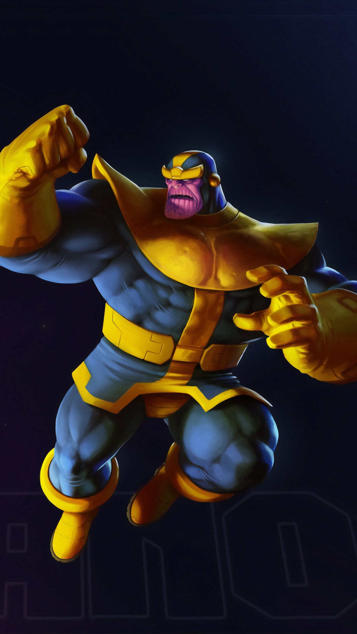 Обои Танос, комиксы Марвел, арт, фигурка, анимация в разрешении 1440x2560