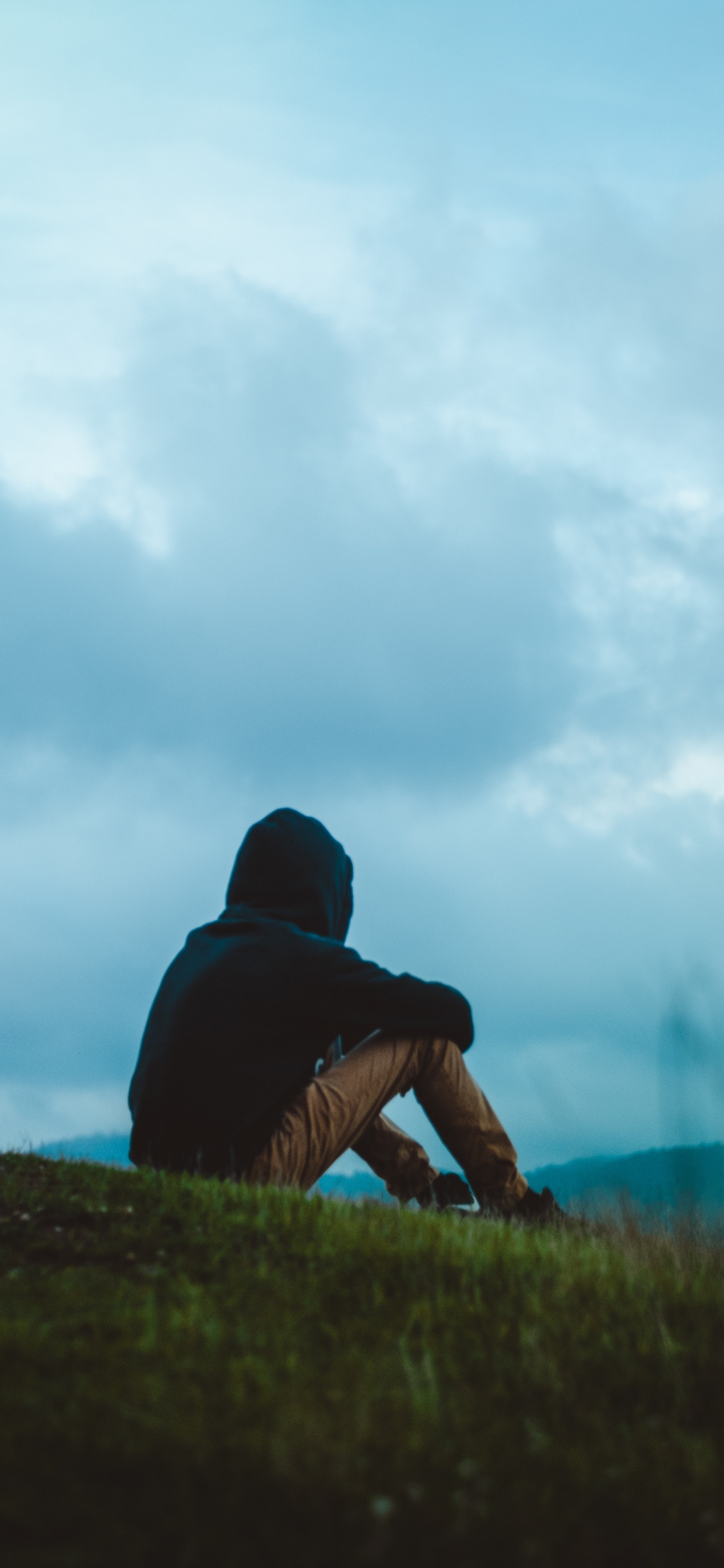 Обои синий, облако, море, океан, атмосфера в разрешении 1242x2688