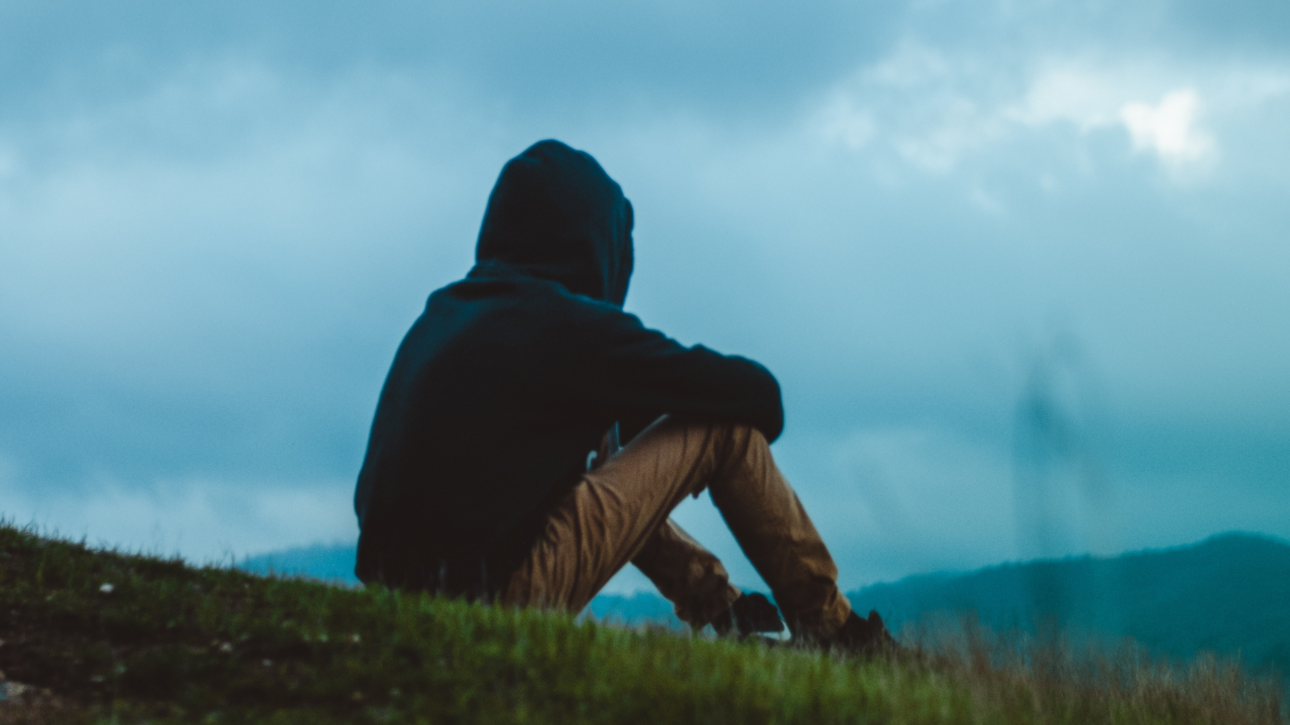 Обои синий, облако, море, океан, атмосфера в разрешении 2560x1440