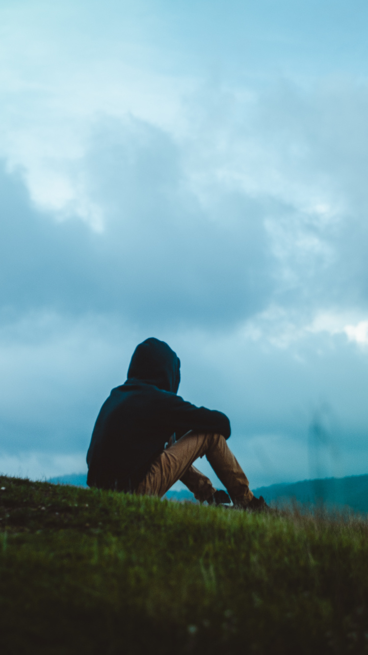 Обои синий, облако, море, океан, атмосфера в разрешении 750x1334