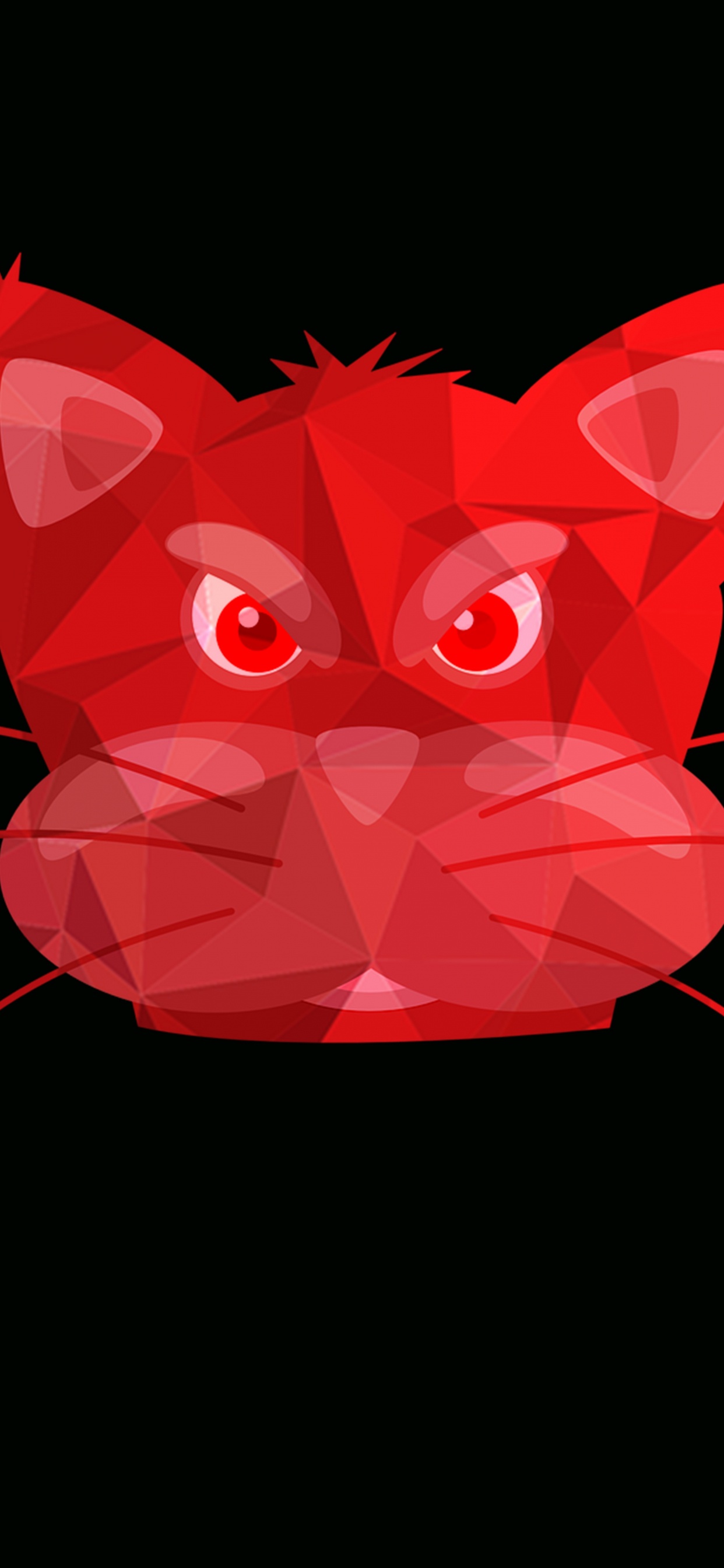 Обои кот, розовый кот, арт, иллюстрация, красный цвет в разрешении 1242x2688