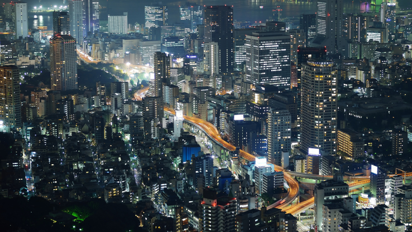 Обои Токио, Никон АФ-с Никкор 85мм F 1 4G с, Никон, городской пейзаж, город в разрешении 1366x768