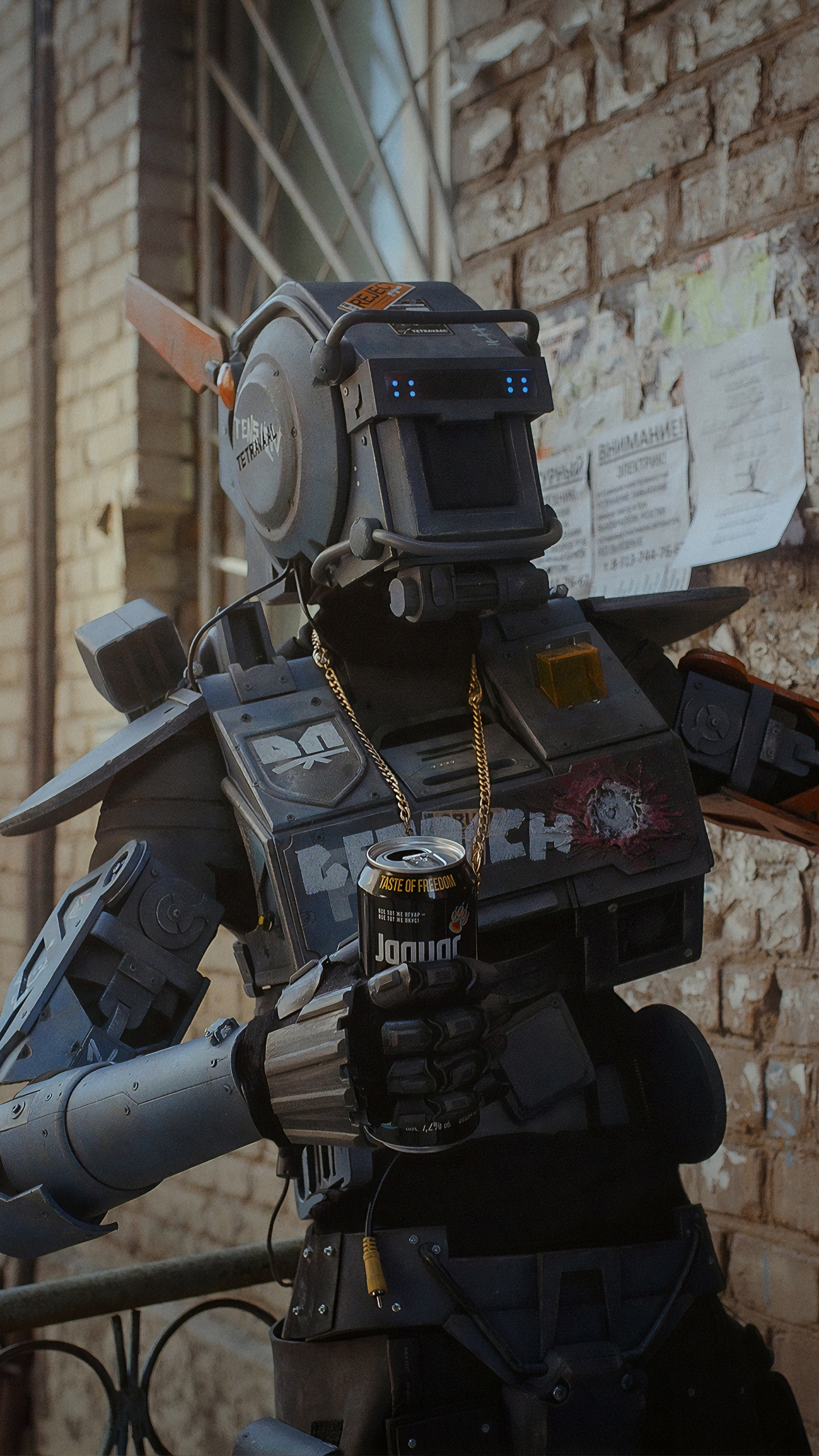 Обои компьютерная игра, игры, броня, металл, шутер в разрешении 1440x2560