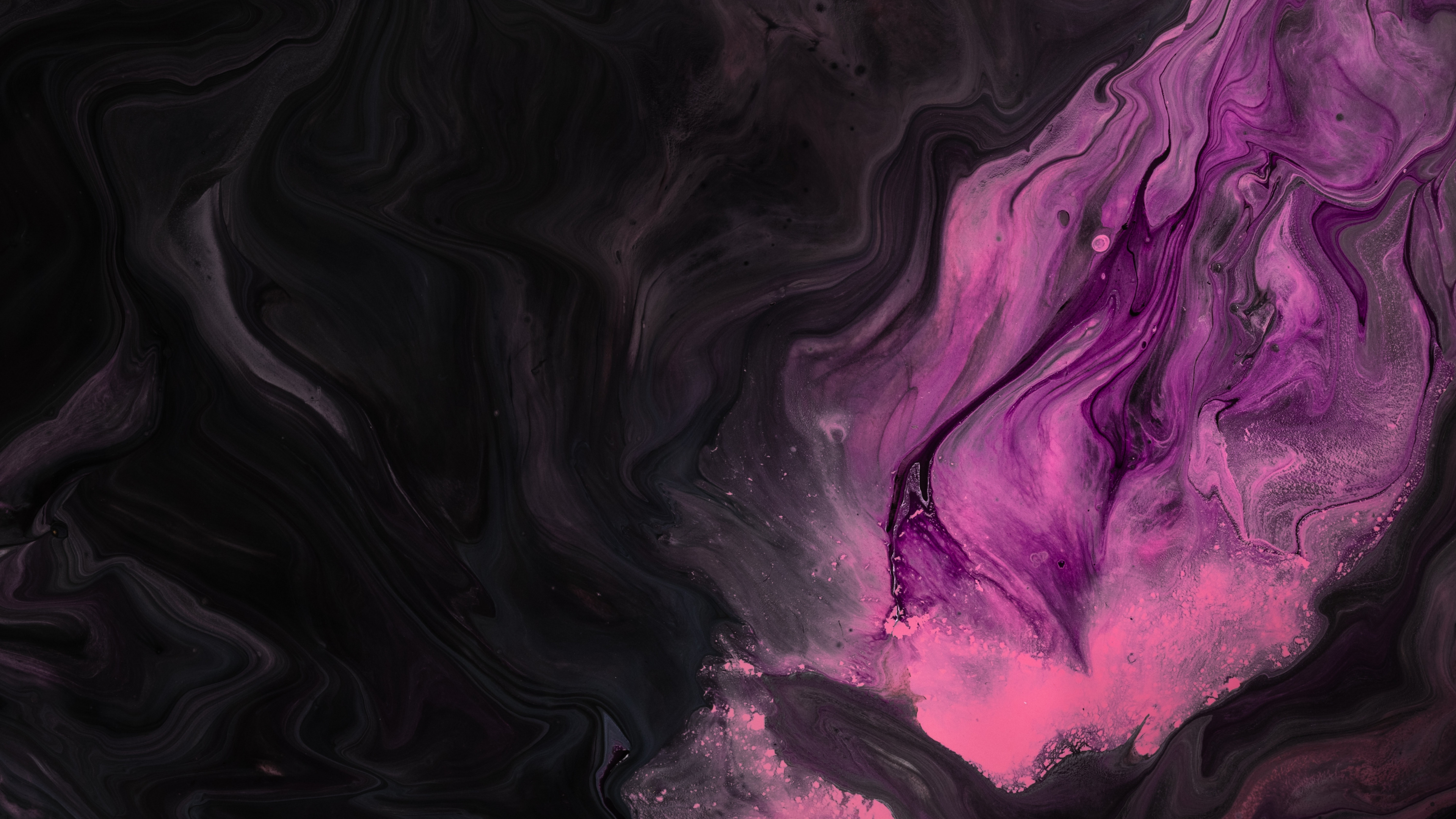 Обои живопись, пурпур, черный, Фиолетовый, вода в разрешении 3840x2160