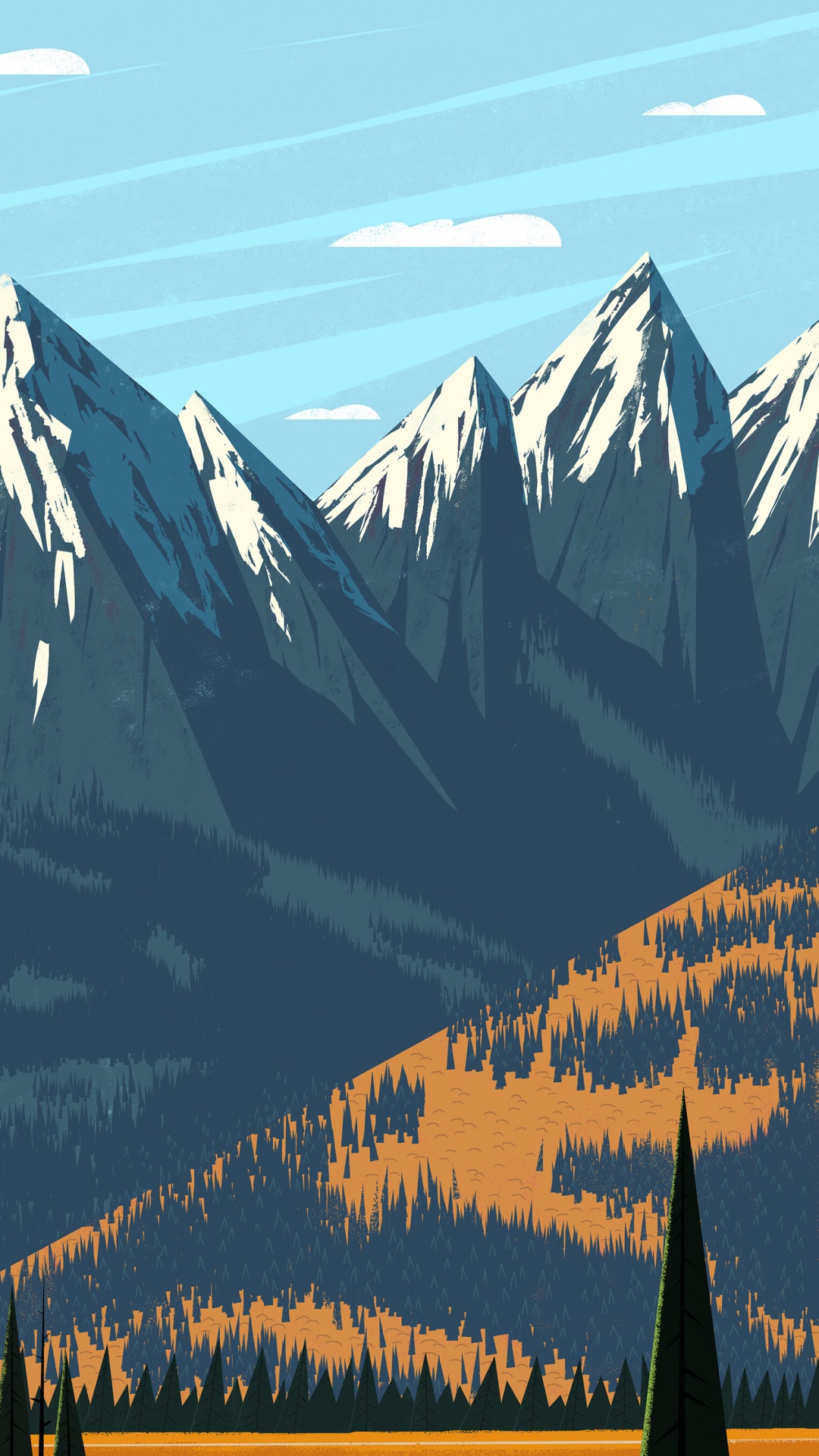 Обои дерево, природа, пейзажи гор, природный ландшафт, массив в разрешении 1080x1920