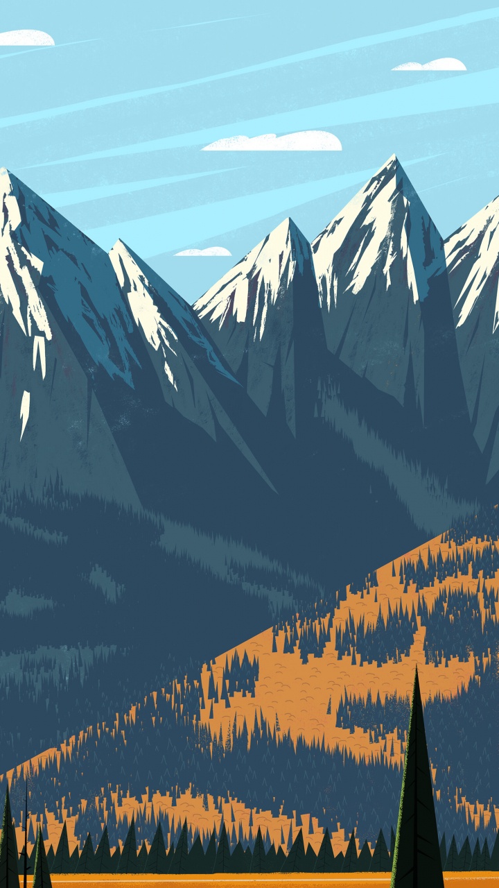 Обои дерево, природа, пейзажи гор, природный ландшафт, массив в разрешении 720x1280