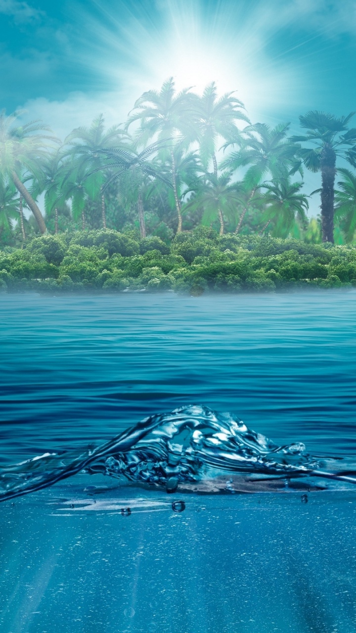 Обои природа, океан, море, тропическая зона, вода в разрешении 720x1280