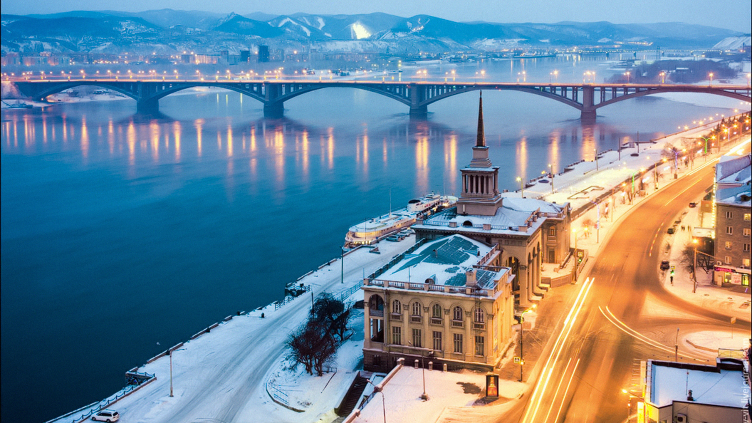 Обои мост, городской пейзаж, ориентир, город, метрополия в разрешении 2560x1440