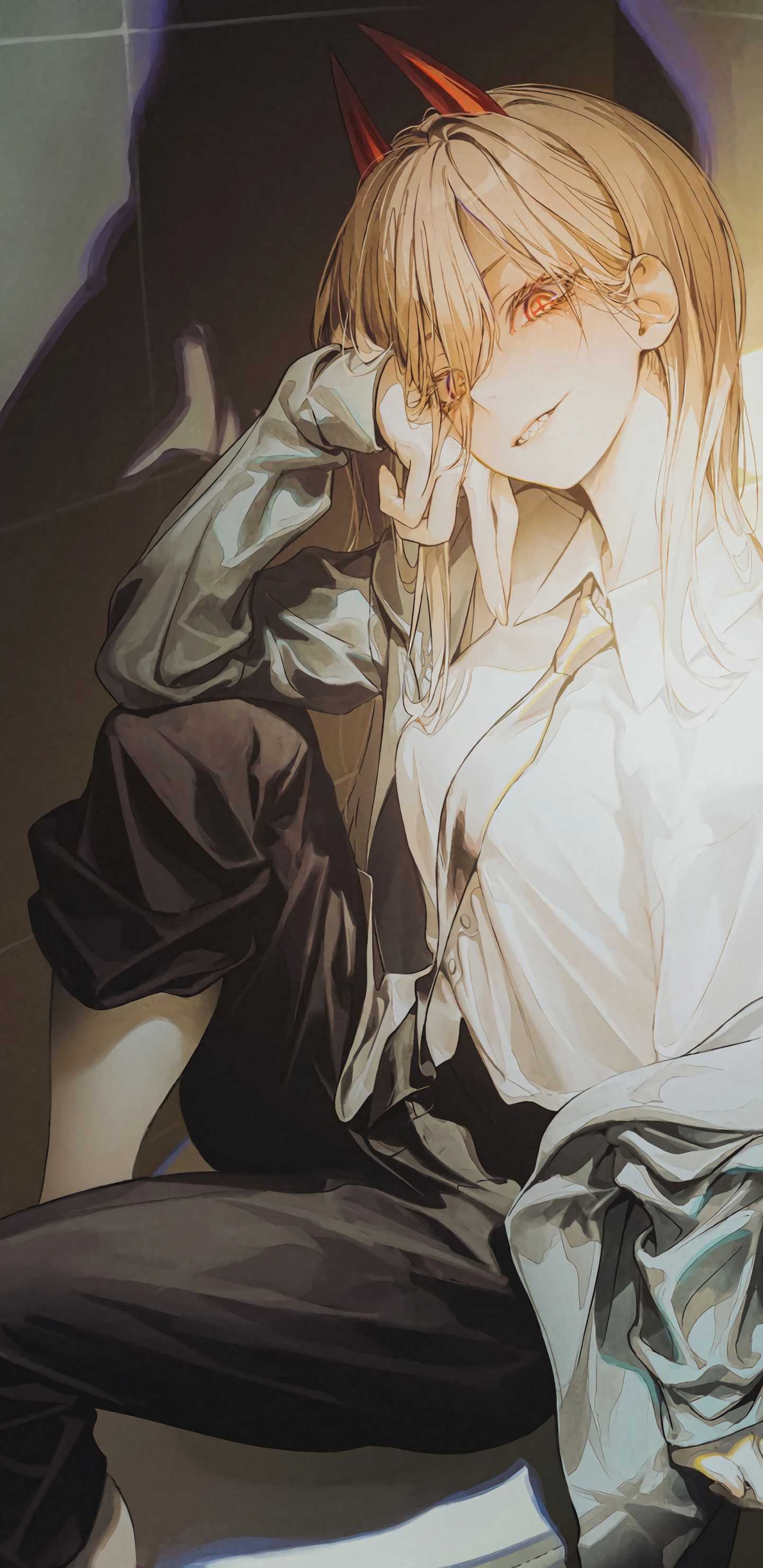 Обои сила аниме арт, аниме арт, аниме, арт, фан арт в разрешении 1440x2960