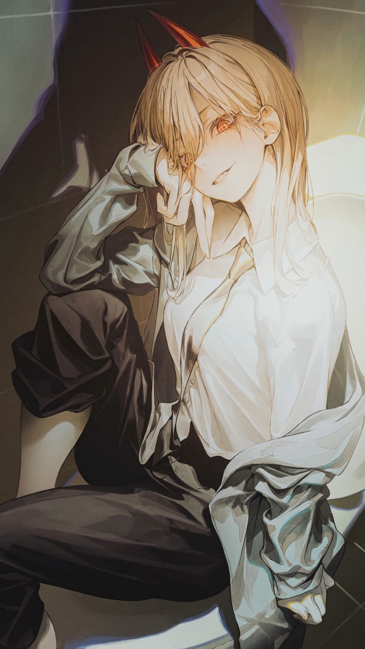 Обои сила аниме арт, аниме арт, аниме, арт, фан арт в разрешении 720x1280