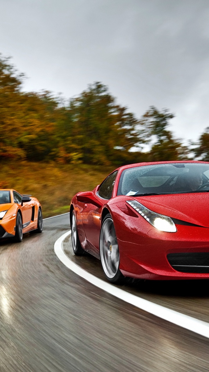 Обои Феррари 458, laferrari, спорткар, lamborghini gallardo, легковые автомобили в разрешении 720x1280