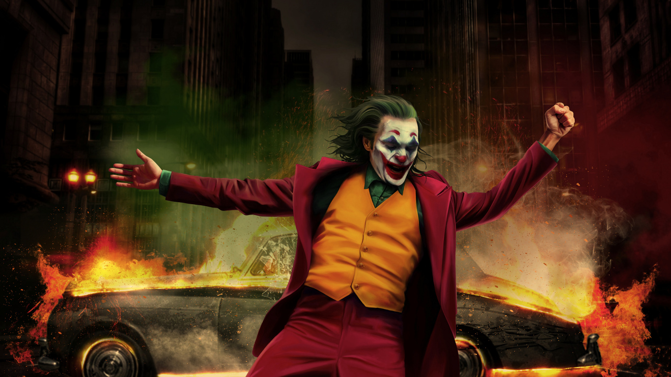 Обои Джокер, суперзлодей, демон, кино, фикция в разрешении 1366x768