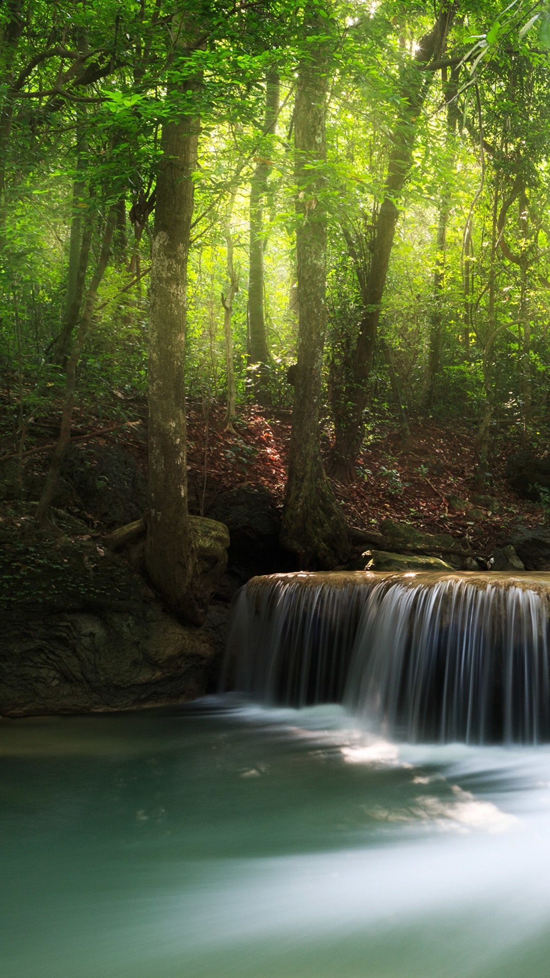 Обои водопад, природа, водоем, гидроресурсы, водоток в разрешении 1080x1920