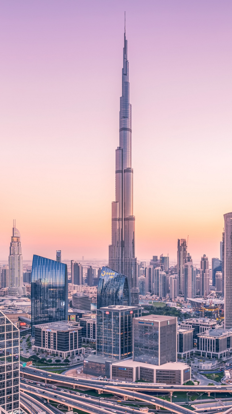 Обои Бурдж Халифа, Бурдж Аль араб, острова мира, Фонтан Дубай, Парк Бурдж Халифа от emaar в разрешении 750x1334