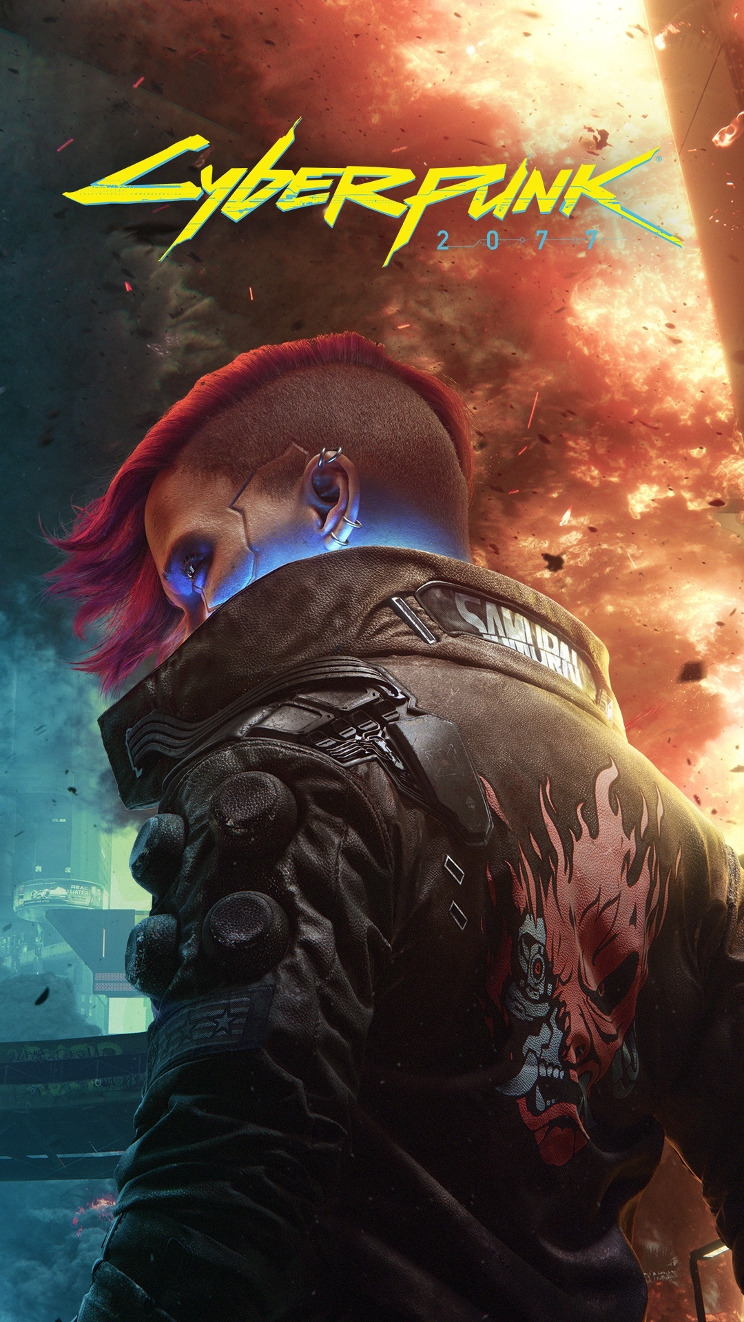 Обои киберпанк 2077 1 5, Киберпанк 2077, 2019 Выставке Электронных Развлечений, cd projekt, трассировка лучей в разрешении 1080x1920