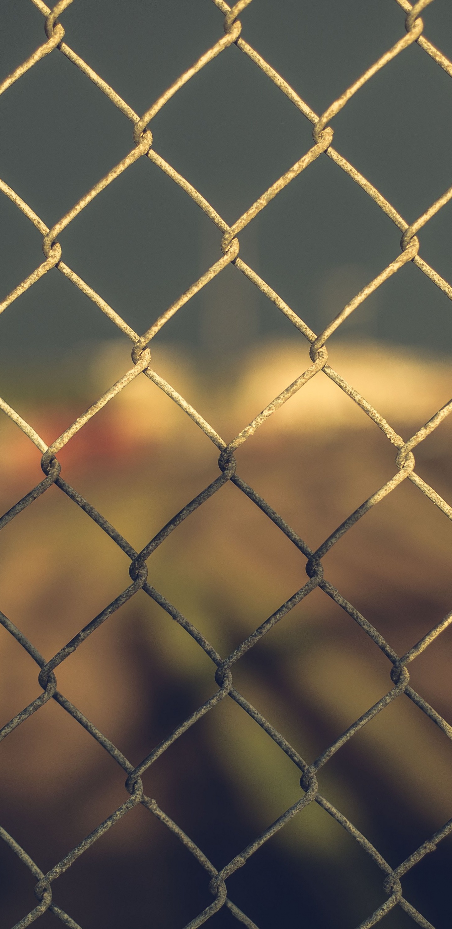 Обои ячейка, ограждать провода, узор, металл, свет в разрешении 1440x2960