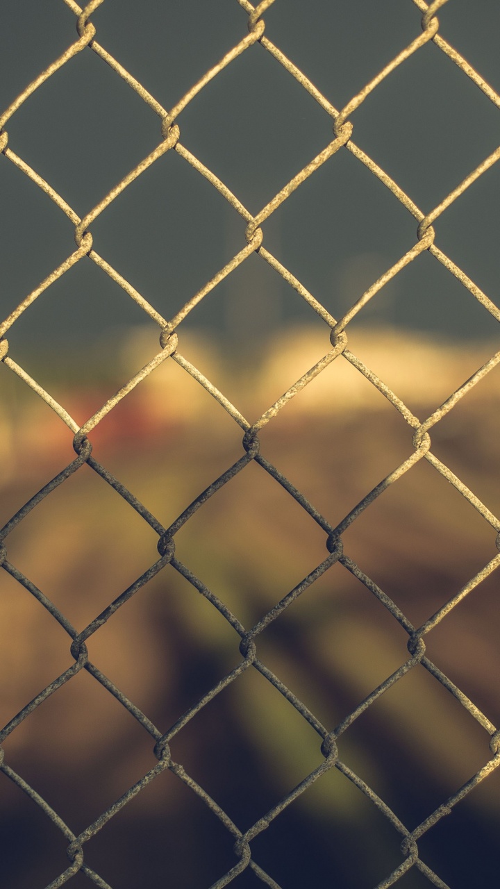 Обои ячейка, ограждать провода, узор, металл, свет в разрешении 720x1280