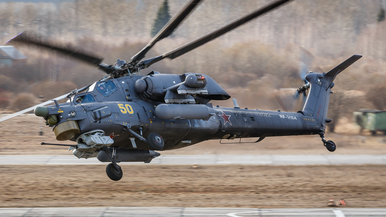 Обои вертолет, Вертолеты России, ударный вертолет, военный вертолет, самолеты в разрешении 1280x720