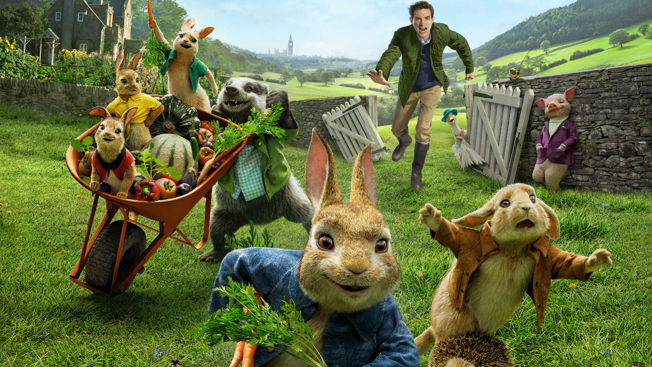 Обои кролик питер, Будет Глюк, Повесть о Петре Кролик, Томас Макгрегор, детский фильм в разрешении 1280x720