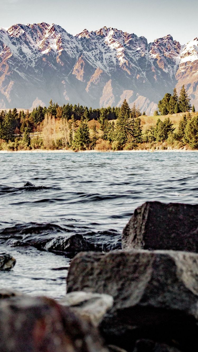 Обои отражение, Ройс Пик, озеро Внака, природа, путешествие в разрешении 750x1334