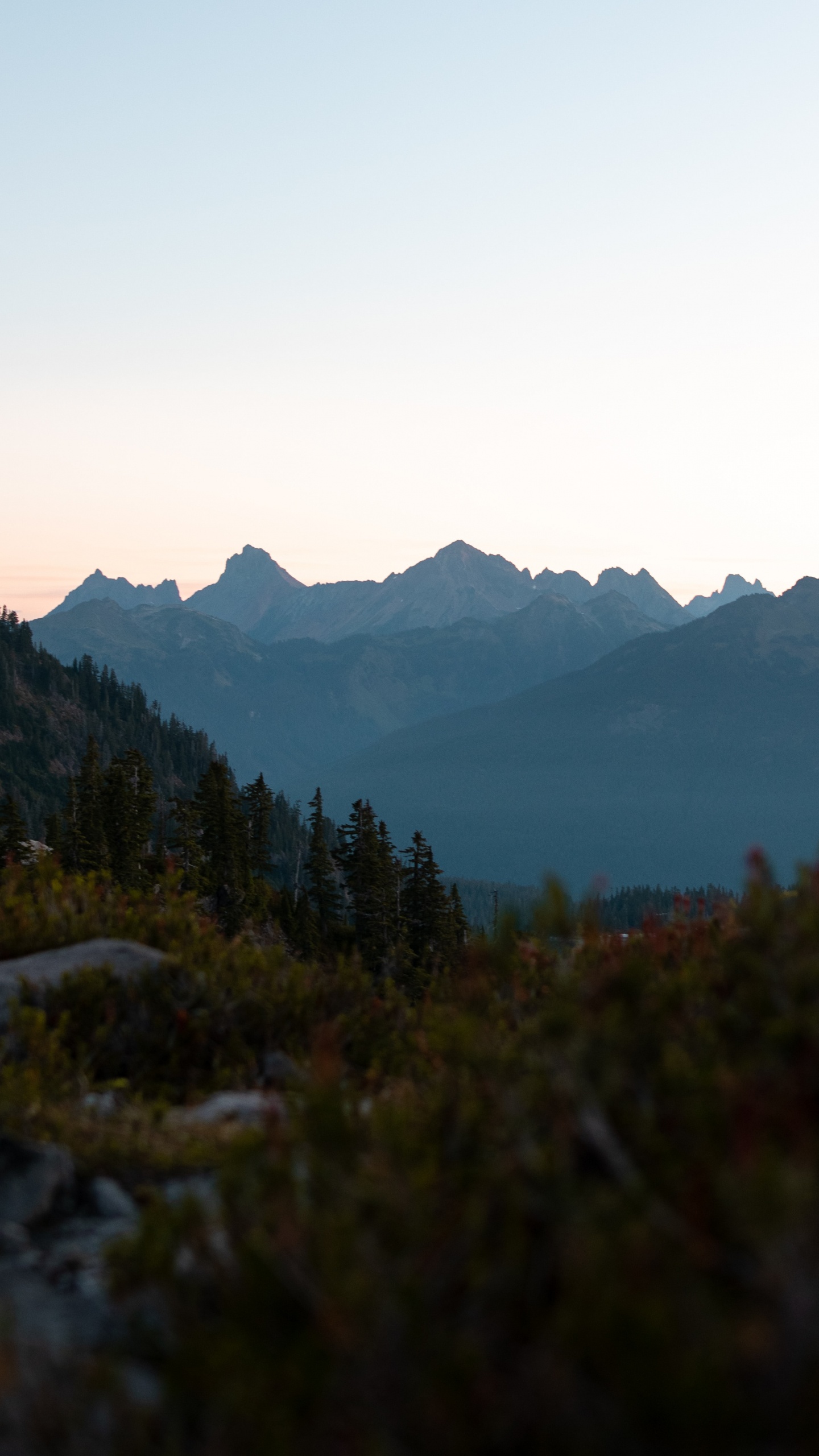 Обои горный хребет, горный рельеф, хребет, МаунтБейкер, лист в разрешении 1440x2560