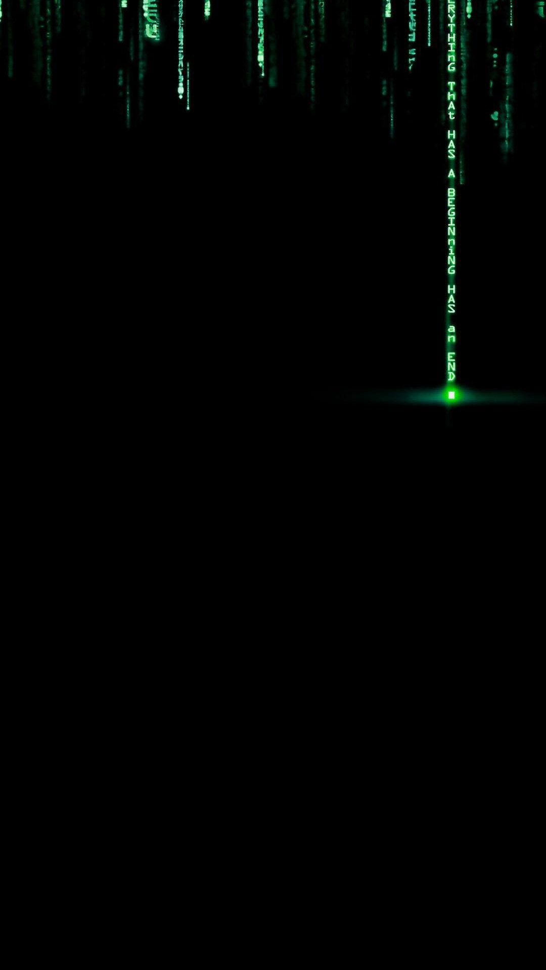 Обои матрица, матричный дождь, амолед, OLED, iOS 13 в разрешении 1080x1920