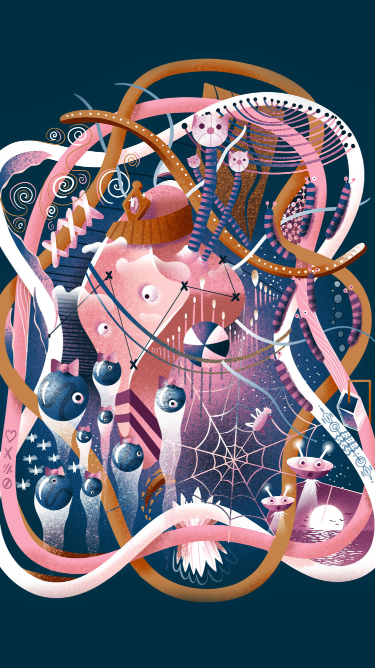 Обои графический дизайн, цифровое искусство, арт, рисование, графический дизайнер в разрешении 750x1334