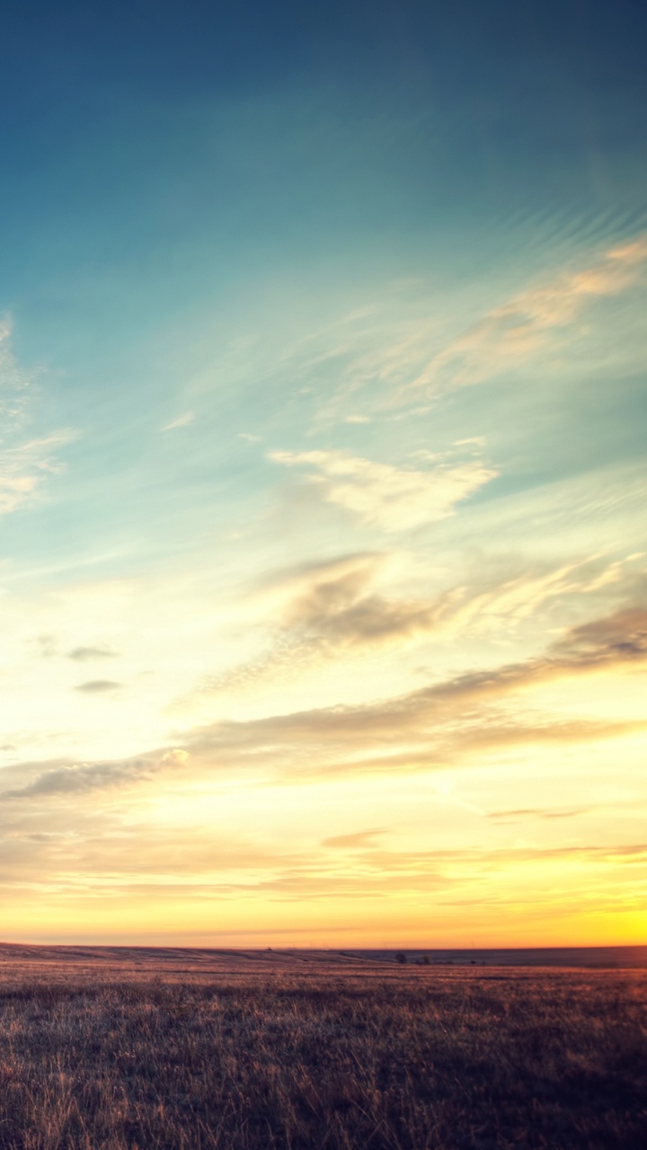 Обои облако, горизонт, атмосфера, экосистема, рассвет в разрешении 720x1280