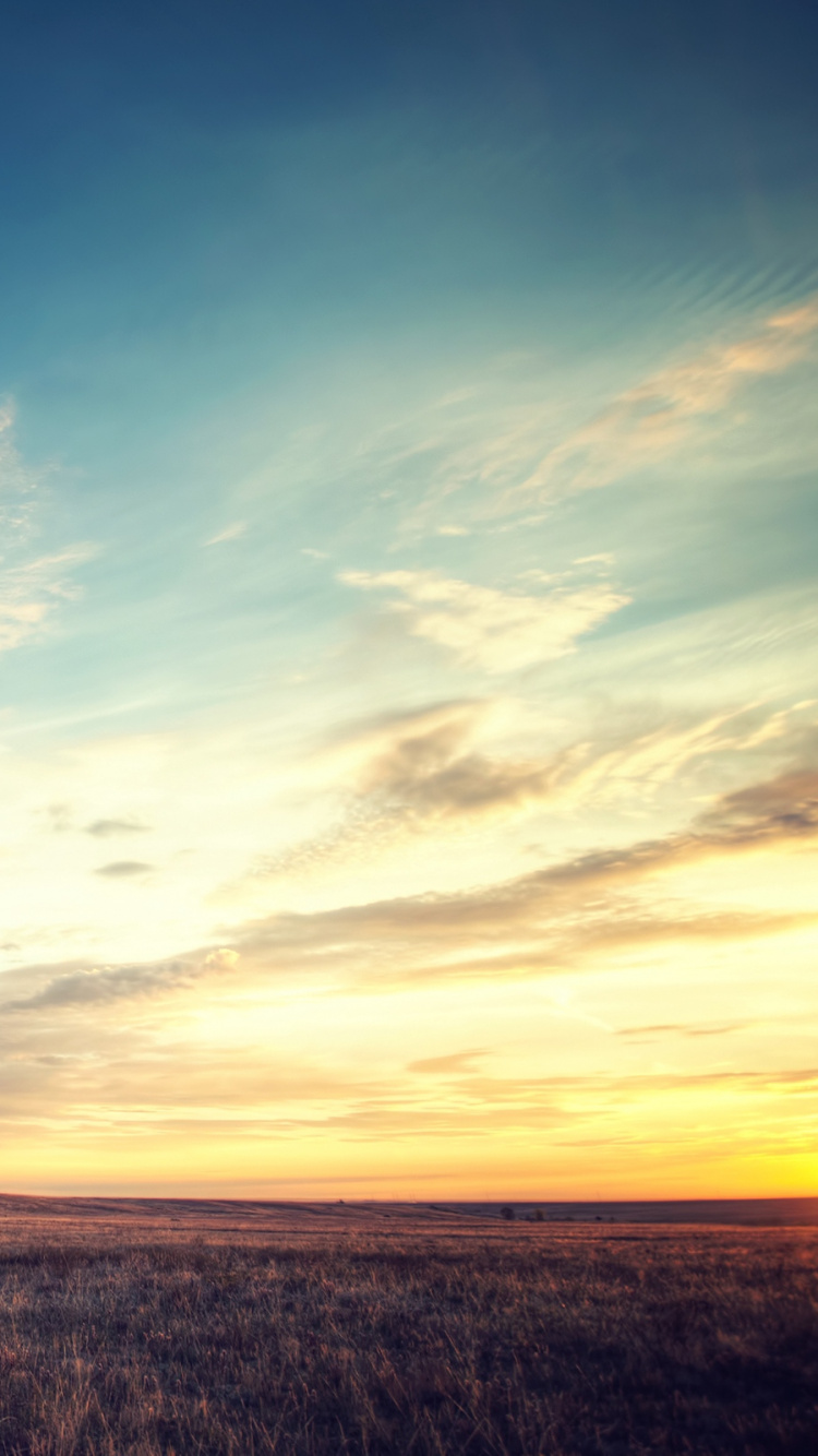 Обои облако, горизонт, атмосфера, экосистема, рассвет в разрешении 750x1334