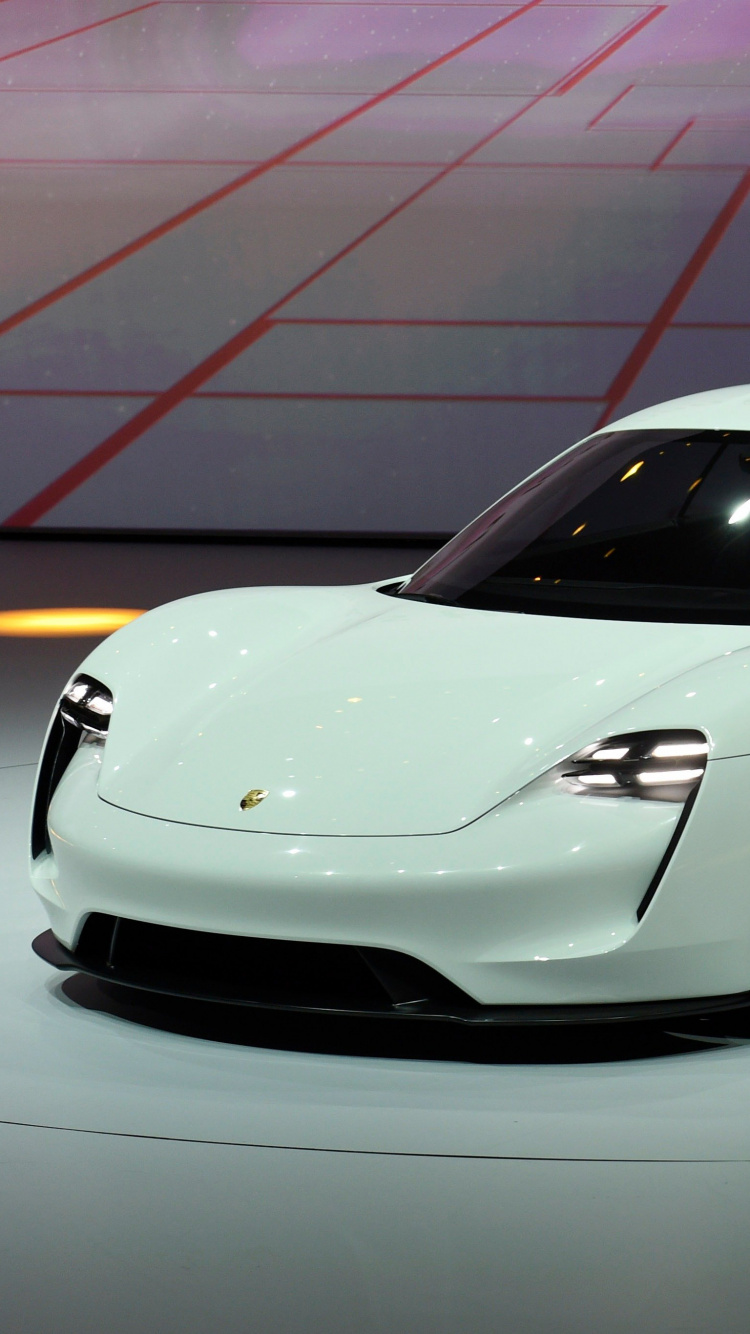 Обои международный автосалон в Германии, авто, Tesla Model S, Порше, суперкар в разрешении 750x1334