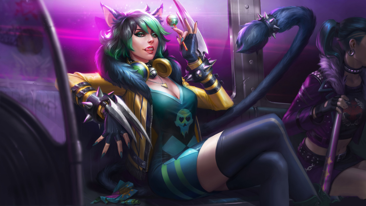 Обои Фиолетовый, вымышленный персонаж, пурпурный цвет, Weak3n, порази Китти бабах serqet в разрешении 1280x720