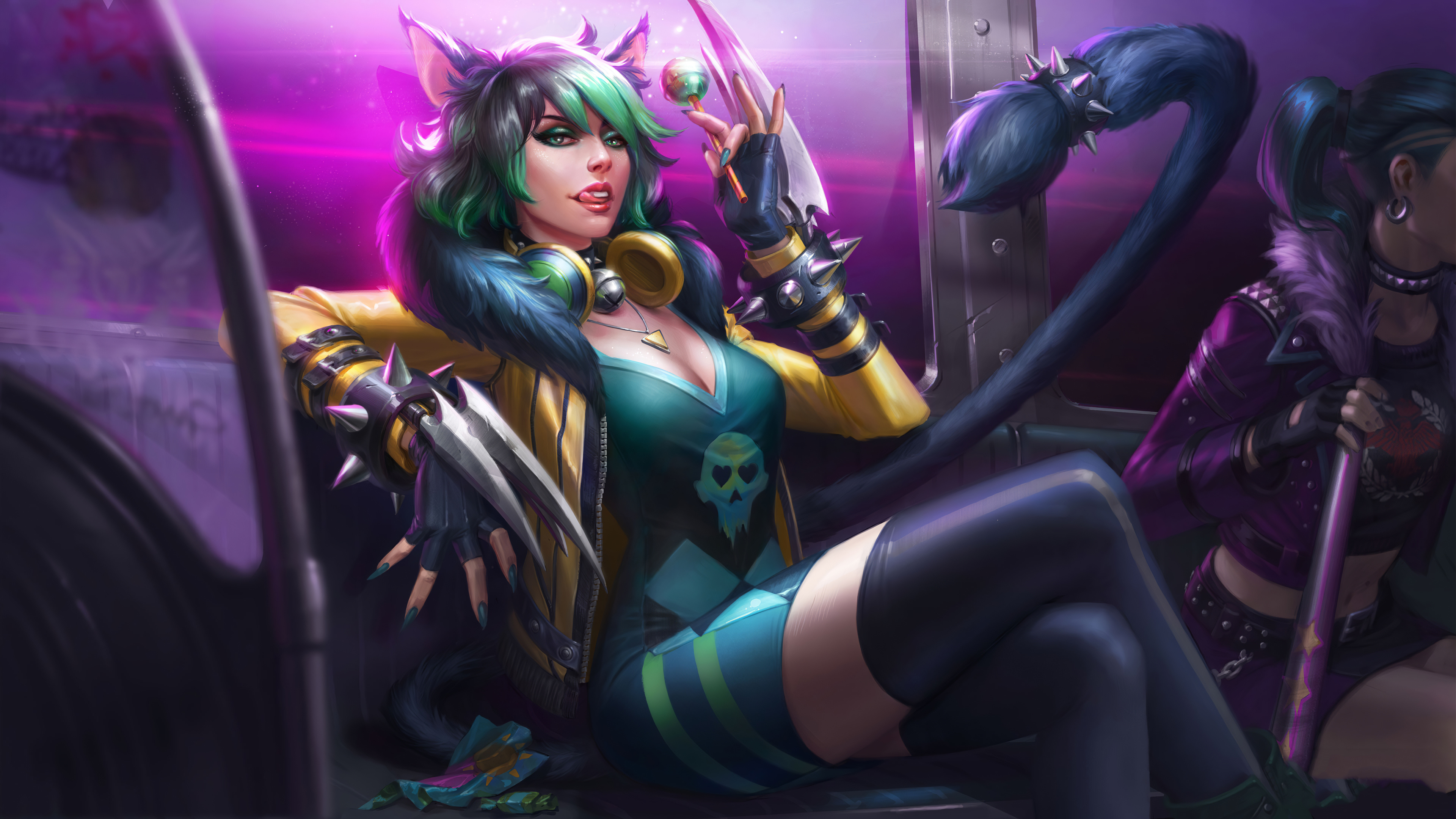 Обои Фиолетовый, вымышленный персонаж, пурпурный цвет, Weak3n, порази Китти бабах serqet в разрешении 3840x2160