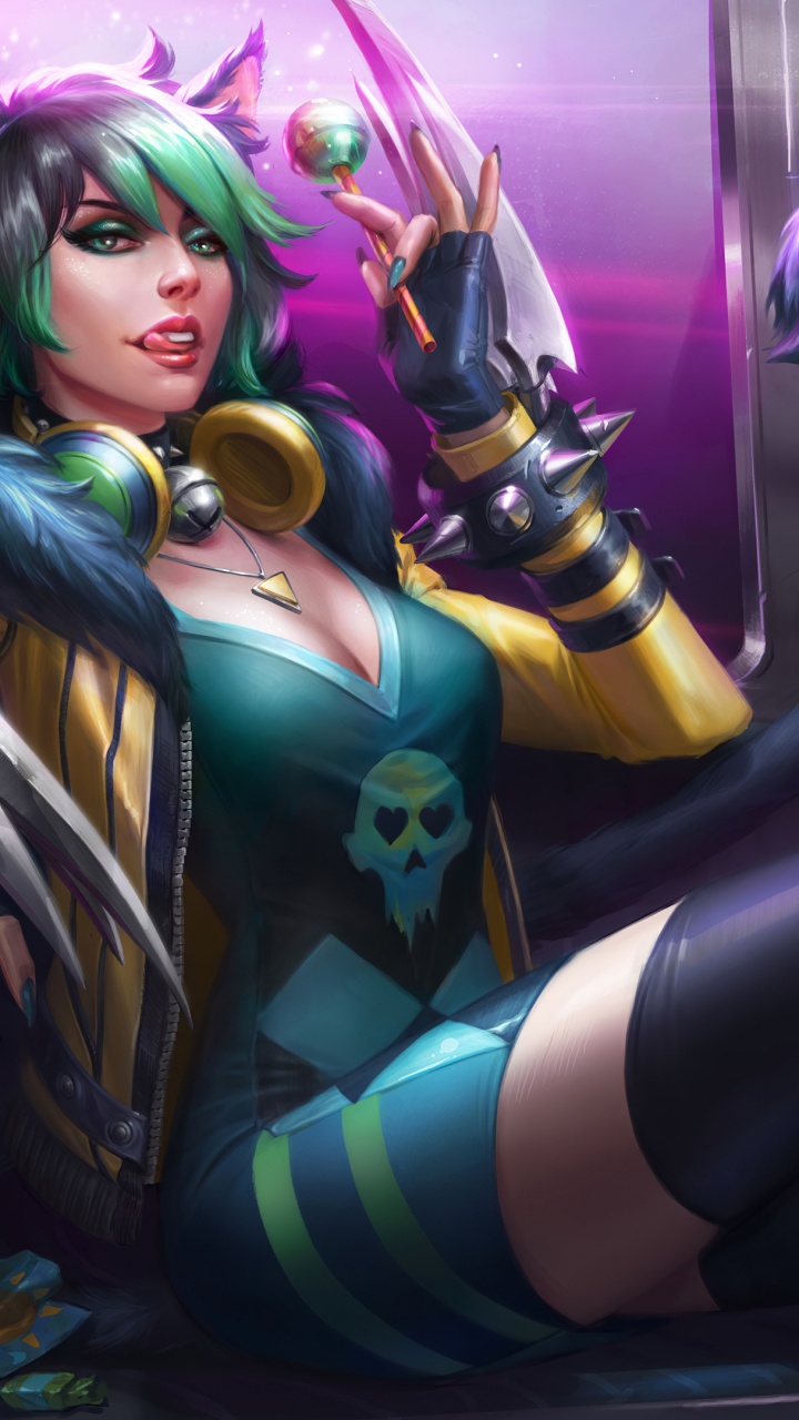 Обои Фиолетовый, вымышленный персонаж, пурпурный цвет, Weak3n, порази Китти бабах serqet в разрешении 720x1280