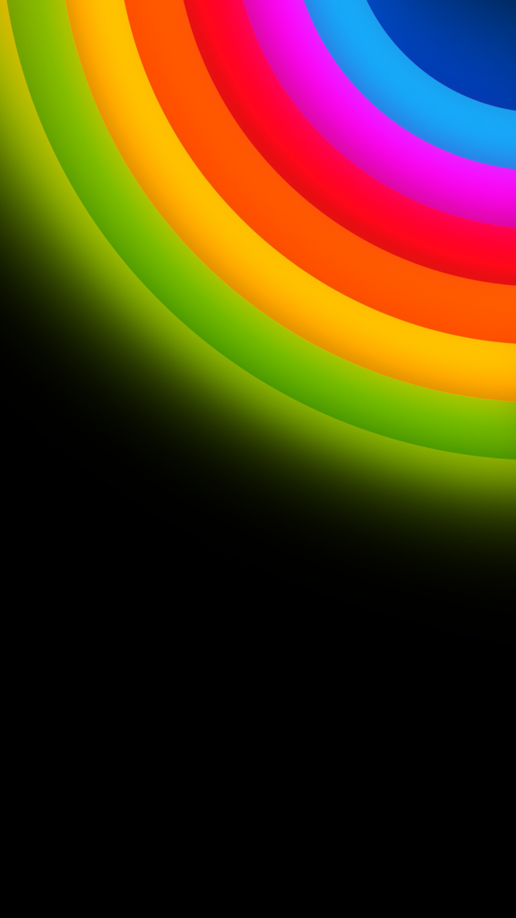 Обои Оранжевый цвет, красочность, полутона и оттенки, пурпурный цвет, круг в разрешении 750x1334