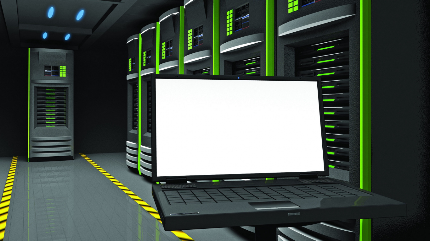 Обои сервер, технологии, электронное устройство, веб хостинг, Выделенный хостинг в разрешении 1366x768
