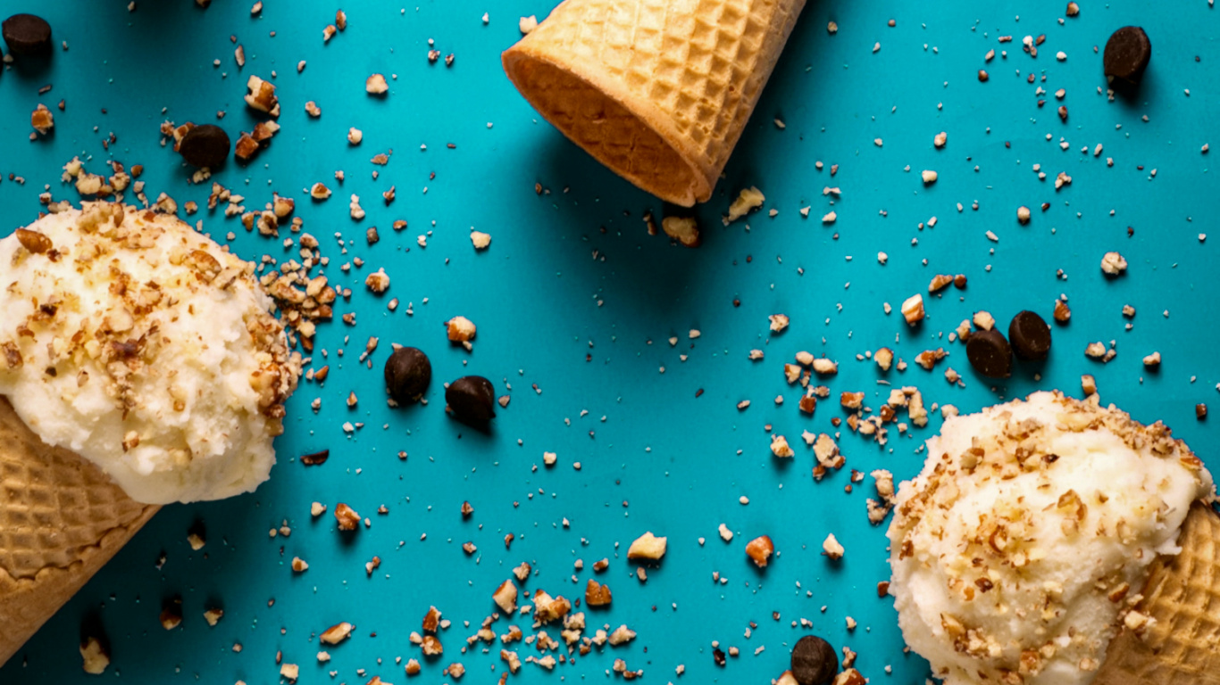 Обои мороженое, заварной крем, крем, кафе мороженое, мороженое махарани в разрешении 1366x768