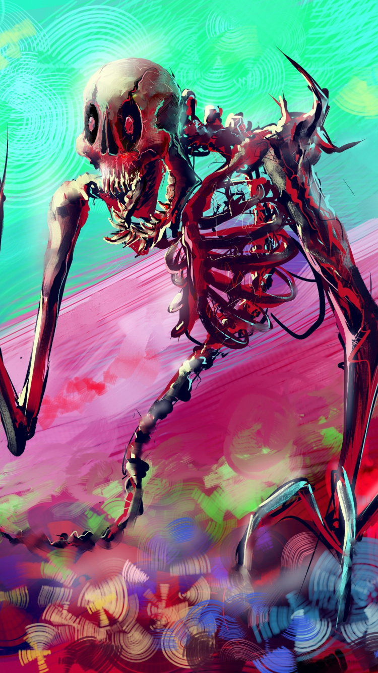 Обои арт, живопись, цифровое искусство, произведение искусства, абстрактное искусство в разрешении 750x1334