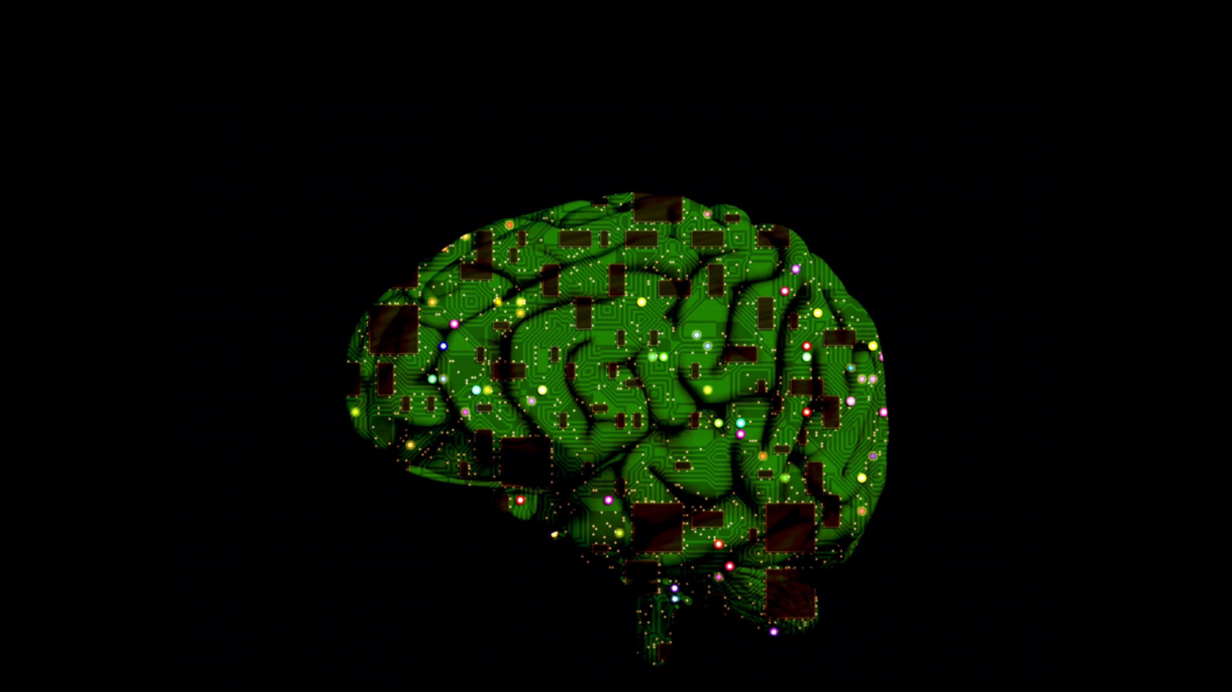 Обои искусственный интеллект, интеллект, машинное обучение, искусственная нейронная сеть, человеческий интеллект в разрешении 1366x768
