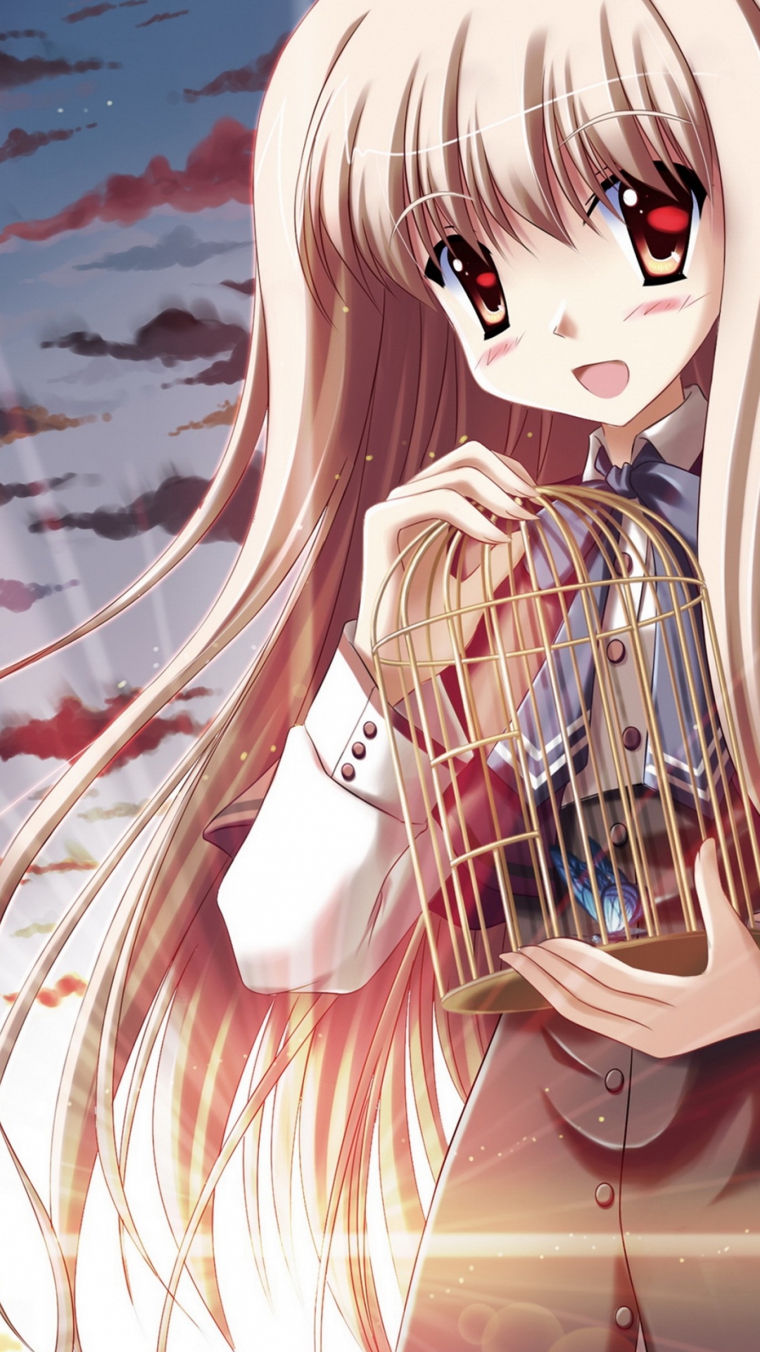 Обои длинные волосы, каштановые волосы, прическа, волос, мангака в разрешении 1080x1920