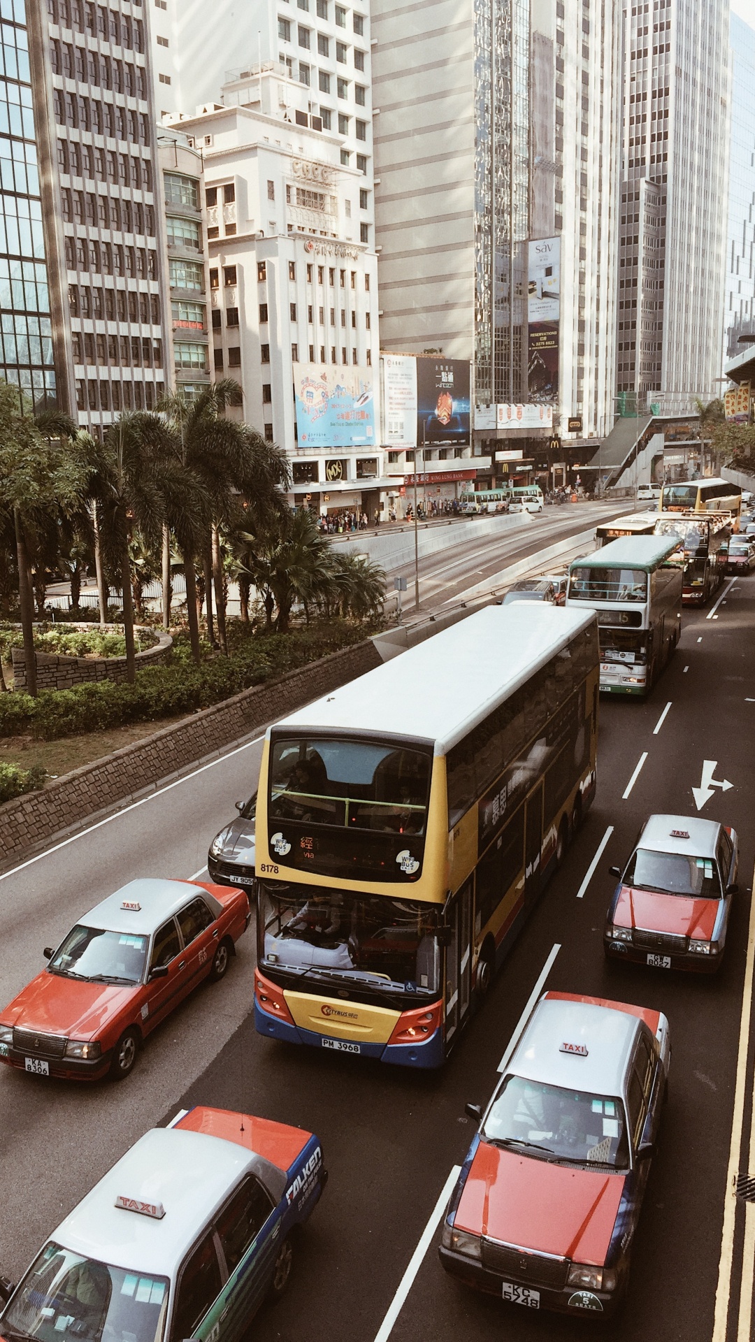 Обои Гонконг, Король, транспорт, автомобильный стояночный свет, башня в разрешении 1080x1920