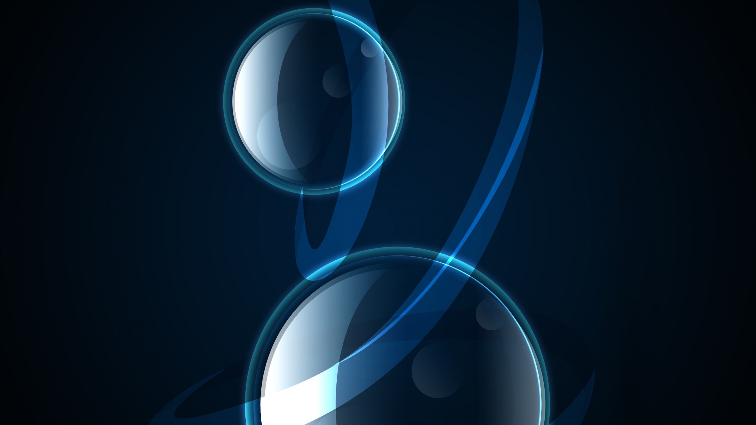 Обои синий, вода, круг, дизайн, электрик в разрешении 2560x1440