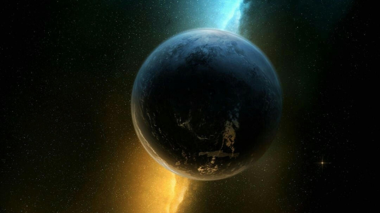 Обои космическое пространство, атмосфера, астрономический объект, темнота, планета в разрешении 1280x720