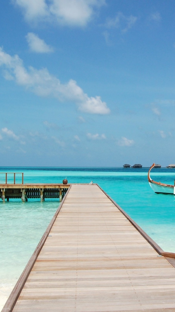 Обои Мальдивы, пляж, море, океан, тропическая зона в разрешении 720x1280